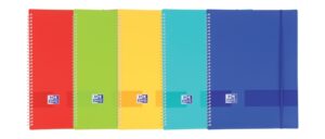 Oxford Live & Go A4 Carpeta de 30 Fundas A4 - Tapa de Plastico Opaco - Cierre de Goma - Colores Surtidos