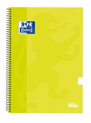 Oxford School Classic Cuaderno Espiral Tapa Extradura Write&Erase - Folio Pauta 3.5mm - 80 Hojas - Color Lima