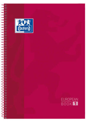Oxford School Classic Europeanbook 1 A4+ Tapa Extradura - Tamaño A4+ - Tapa Resistente Extradura - 80 Hojas - Color Rojo