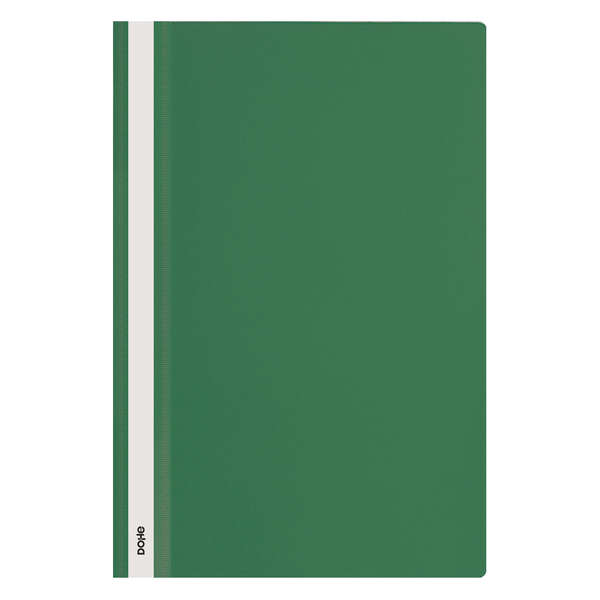 Dohe Dosier con Fastener de Polipropileno - Tamaño Folio - Cubierta Transparente y Trasera Opaca - Ideal para Organizar Documentos