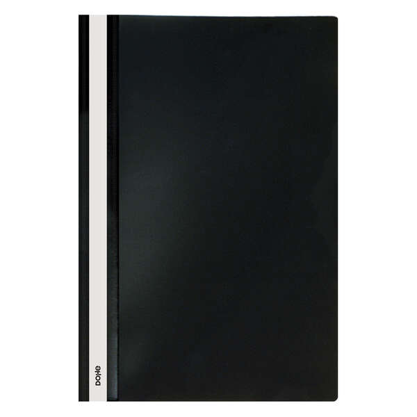 Dohe Dosier con Fastener de Polipropileno - Tamaño Folio - Cubierta Transparente y Trasera Opaca - Ideal para Organizar Documentos