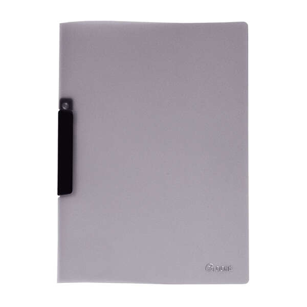 Dohe Dossier con Pinza Pivotante Tamaño A4 - Fabricado en Polipropileno Translucido de 450 Micras - Color Gris
