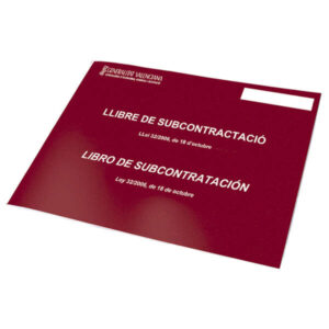Dohe Libros de Subcontratacion Din A4 Apaisado Valenciano/Castellano - 10 Hojas Numeradas - Hojas Autocopiativas