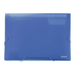 Dohe Clasificadores Acordeon de 13 Departamentos - Tamaño A4 Apaisado - Fabricados en Polipropileno Translucido de 700 Micras - con Cierre de Gomas