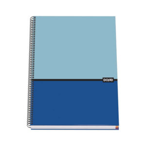 Dohe Cuaderno Espiral Tapa Dura A4 - 228x300mm - Cubierta Carton Forrado - Espiral Metalico Negro - 100 Hojas Offset 90g Microperforadas - Cuadricula 5mm