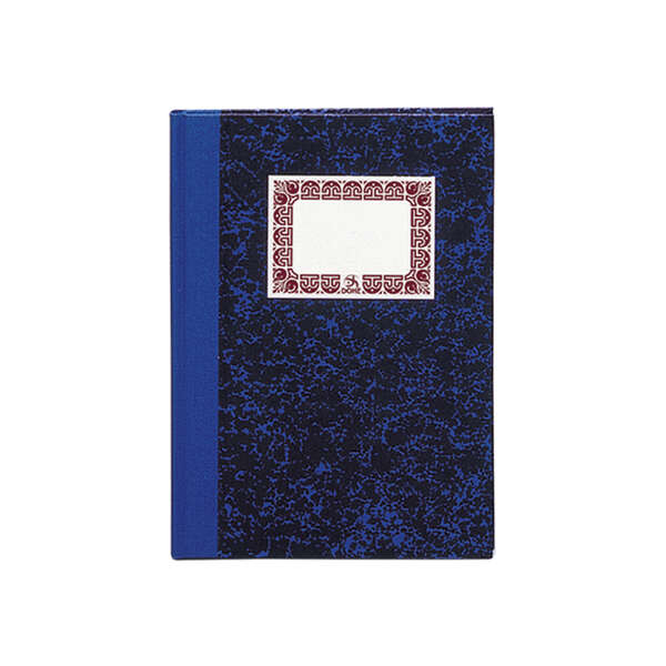 Dohe Cuaderno Cartone Rayado Horizontal de 100 Hojas - Cuarto Natural - Tapa en Tres Piezas con Lomera de Tela - Interior en Papel Offset de 70g/m2 - Cosidos a Hilo Vegetal - Lomo Azul