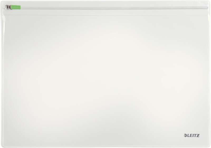 Leitz Traveller Pack de 2 Fundas Multiusos Transparentes - Tamaño 230x1x330mm - Cierre de Cremallera