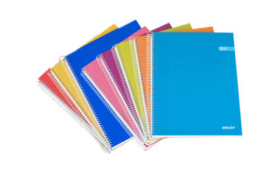Ancor Classic Stripes Cuaderno Espiral Tamaño Folio Raya Horizontal - 80 Hojas 60gr - Tapa Dura de Carton Plastificado - Colores Surtidos