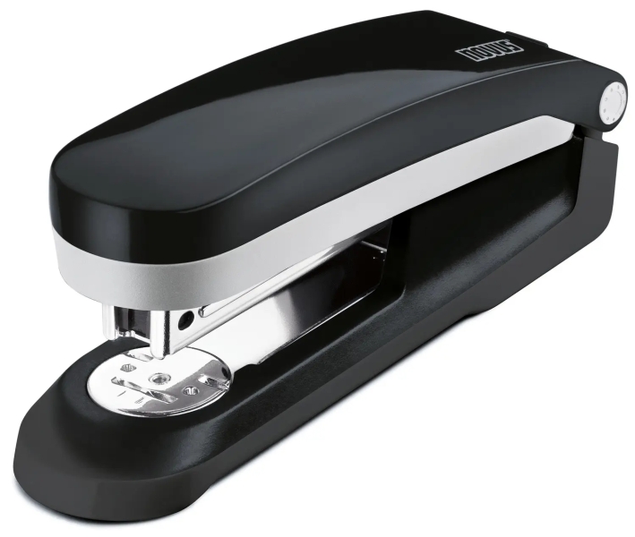 Novus Evolution E 25 Grapadora + Caja de 200 Grapas 24/6 - Hasta 25 Hojas - Grapado Cerrado, Abierto y Clavado - Color Negro