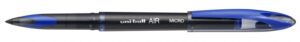 Uni-ball AIR MICRO UBA-188-M Rollerball - Punta de Acetato Plastico 0.5mm - Tinta Pigmentada Resistente al Agua y Luz - Color Azul