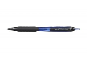 Uni-ball JetStream 101 Boligrafo de Tinta - Punta Bola 0.7mm - Trazo 0.35mm aprox. - Tinta de Secado Instantaneo - Grip de Goma - Color Azul