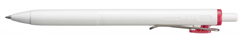 Uni-ball ONE UMN-S-07 Boligrafo de Tinta Liquida - Punta de Bola 0.7mm - Escritura Ultra Fluida - Agarre Suave y Comodo - Color Rojo