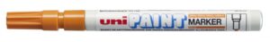 Uni-ball PX-21 Paint Marker - Marcador de Pintura - Punta Acrilica de Bala 0.8-1.2mm - Permanente en Todas las Superficies - Resistente a Luz y Agua - Cuerpo de Aluminio - Color Naranja