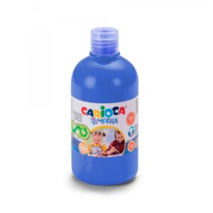 Carioca Botella de Tempera 500ml - Colores Superlavables - Faciles de Mezclar - Aplicable en Materiales Porosos - Alta Opacidad - Color Azul