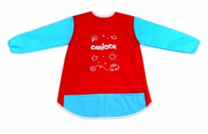 Carioca Delantal Baby 5-8 Años - Impermeable - Manga Larga - Bolsillos - Lavable a Maquina - Cierre con Velcro - Zona para Nombre - Color Varios