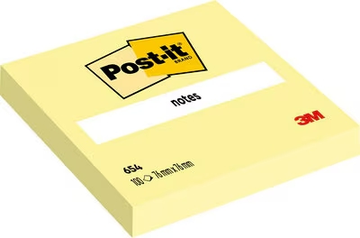 Post-it Bloc de 100 Notas Adhesivas Removibles Canary Yellow 76x76mm - Papel con Certificacion PEFC - 7100103157 - Color Amarillo Claro