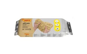 Jovi Air Dry Pasta para Modelar 250gr - Endurecible al Aire - Tacto Fresco - Facil de Moldear - Multi-Superficie - Secado en 24H - Acabado Fino - Color Ocre