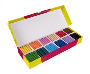 Jovi Jumbo Caja de 300 Ceras - Deslizan Bien - Faciles de Afilar - Desarrollan Motricidad Fina -  No Manchan, no Huelen, no se Rompen - Colores Surtidos