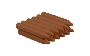 Jovi Estuche de 12 Ceras - No Manchan - No Huelen - Resistentes - Deslizan Bien - Faciles de Afilar - Ideales para Iniciacion al Dibujo - Color Marrón