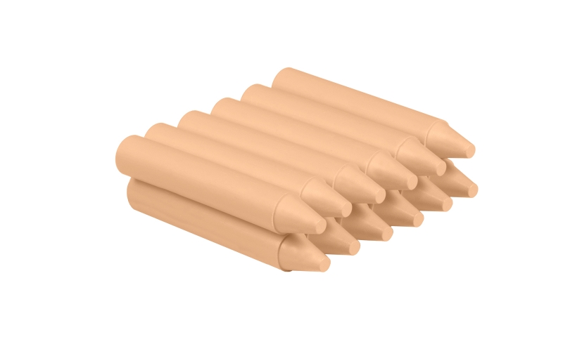 Jovi Estuche de 12 Ceras - No Manchan - No Huelen - Resistentes - Deslizan Bien - Faciles de Afilar - Desarrollan Motricidad Fina - Color Naranja