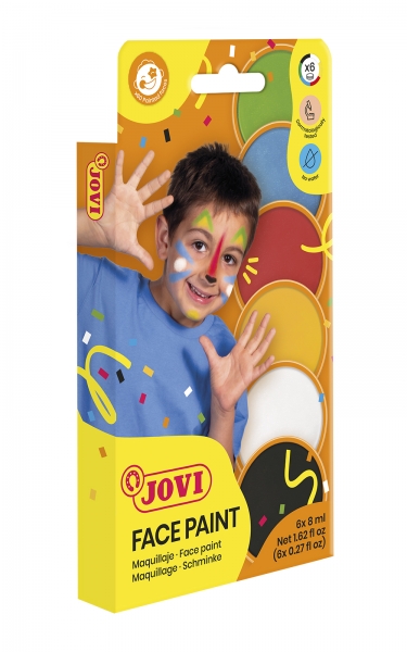 Jovi Estuche de 6 Botes Maquillaje Crema - Hipoalergenico - Base Grasa - Facil Aplicacion y Retiro - Gran Cubricion - Mezclables - Color Surtido