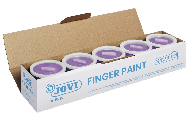 Jovi Bote de Pintura de Dedos - 125ml - Colores Mezclables - Textura Gelatinosa - Lavable - sin Gluten Ni Alergenos - No Toxico - Color Morado