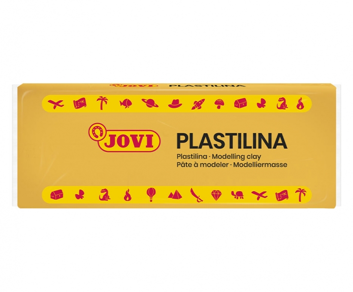 Jovi Caja de 15 Pastillas de Plastilina 150gr - 100% Vegetal - Muy Moldeable - No Se Seca - sin Gluten - Inocua y No Toxica - Color Naranja