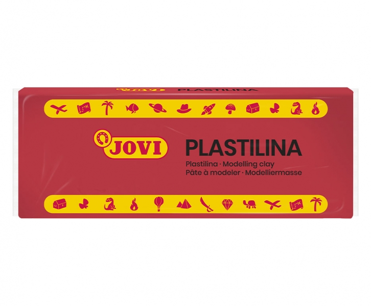 Jovi Caja de 15 Pastillas de Plastilina 150gr - Pasta Vegetal - No Se Seca - sin Gluten - Inocua - Facil de Moldear - Ideal para Figuras Voluminosas - Color Rosa