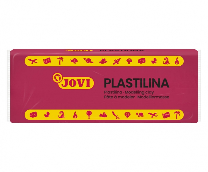 Jovi Caja de 15 Pastillas de Plastilina 150gr - Pasta Vegetal - No Se Seca - sin Gluten - Inocua - Facil de Moldear - Ideal para Figuras en Volumen - Color Rosa