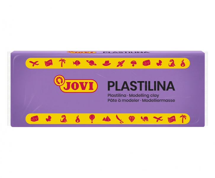 Jovi Caja de 15 Pastillas de Plastilina 150gr - Pasta de Modelar Vegetal - No Se Seca - sin Gluten - Inocua - Facil de Moldear - Ideal para Figuras en Volumen - Color Morado