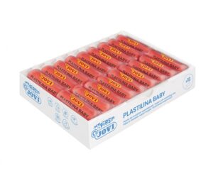 Jovi Baby Caja de 18 Pastillas de Plastilina 38gr - Pasta Modelar Super Blanda - Estimula Creatividad y Sensibilidad Tactil - Fortalece Musculos de Dedos y Manos - Color Rojo