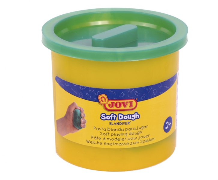 Jovi Soft Dough Blandiver Pack con 5 Botes de Pasta de Modelar 110gr - Blanda y Flexible - Facil de Amasar y Moldear - Ideal para Iniciacion al Modelaje - Color Verde