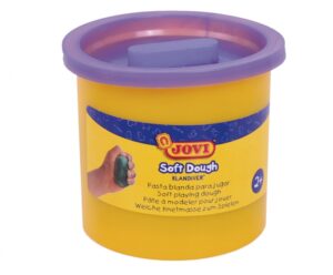 Jovi Soft Dough Blandiver Estuche de 5 Botes 110gr - Violeta - Blanda y Flexible - Facil de Amasar y Moldear - Ideal para Iniciacion al Modelaje - Color Morado