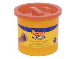 Jovi Soft Dough Blandiver Pack con 5 Botes de Pasta de Modelar 110gr - Blanda y Flexible - Facil de Amasar y Moldear - Ideal para Iniciacion al Modelaje - Color Naranja