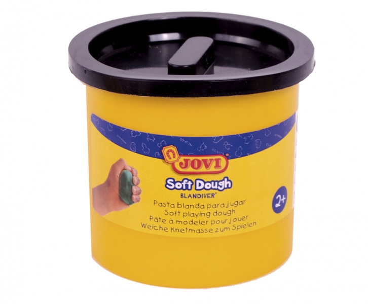Jovi Soft Dough Blandiver Pack con 5 Botes de Pasta de Modelar 110gr - Blanda y Flexible - Facil de Amasar y Moldear - Ideal para Iniciacion al Modelaje - Color Negro