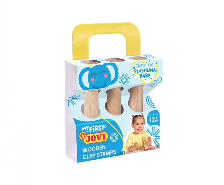 Jovi My First Plastilina Kit de Modelaje con 3 Estampadores de Madera