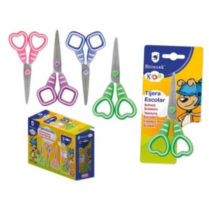 Bismark Kids Sweet Candy Tijera Escolar - Mangos en Plastico - Punta Roma - 4 Diseños Surtidos