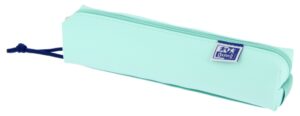 Oxford Live & Go Estuche Cuadrado Pequeño - Material Acolchado - Goma Elastica para unirlo al Cuaderno - Color Azul