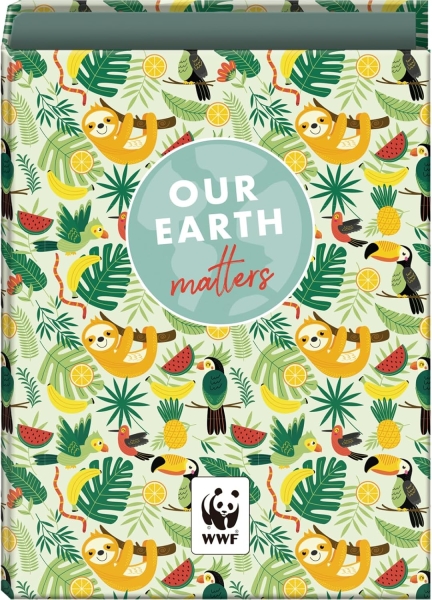 Dohe WWF Tropic Carpeta de 4 Anillas Mixtas de 40mm - Formato Folio - Cubierta en Carton Forrado Plastificado