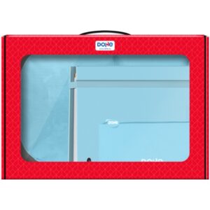 Dohe Serenity Pack de Mochila + Carpeta A4 Recambio + Portatodo Triple - Todo en un Maletin Perfecto para Regalo - Color Azul