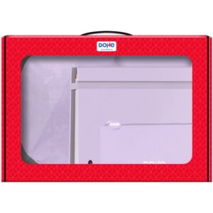 Dohe Serenity Pack de Mochila + Carpeta A4 Recambio + Portatodo Triple - Todo en un Maletin Perfecto para Regalo - Color Morado