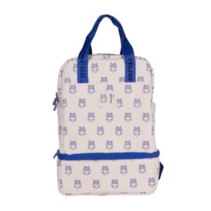 Milan Coleccion 460 Mochila Infantil con Compartimento Isotermico - Amplio Compartimento Interior - 2 Bolsillos Laterales - Capacidad Total 9,5L - Color Beige/Azul