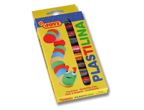 Jovi Pack con 10 Barras de Plastilina 15gr - Muy Moldeable - No se Seca - Colores Surtidos