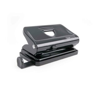 Rapesco 810 Taladro Perforador Metalico - Hasta 12 Hojas - Marcas de Formato - Facil Vaciado - Color Negro