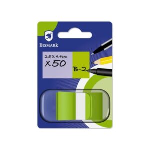 Bismark Dispensador con 50 Marcadores Reposicionables 44 x 25mm - Para Marcar, Señalar o Destacar Informacion - Color Verde