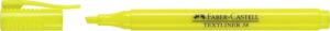 Faber-Castell Textliner 38 Marcador Fluorescente - Cuerpo Fino - Punta Biselada - Trazo Grueso y Fino - Tinta con Base de Agua - Color Amarillo
