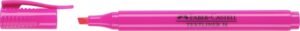 Faber-Castell Textliner 38 Marcador Fluorescente - Cuerpo Fino - Punta Biselada - Trazo Grueso y Fino - Tinta con Base de Agua - Color Rosa