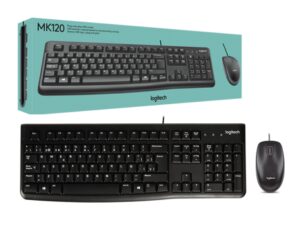 Pack Logitech Teclado MK120+Raton 1000dpi/3 Botones/Ambidiestro Negros - Imagen 3