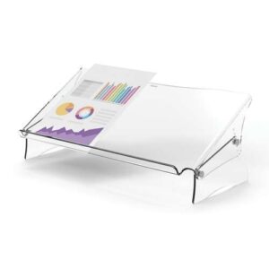 Fellowes Clarity Soporte y Atril de Documentos - Espacio Interior para Complementos - Formatos de Papel A4, A3 - Hasta 6kg - Color Transportes