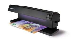 Safescan 45 Detector de Billetes Falsos UV - Potente Luz Ultravioleta Doble 2x 6W - Apto para Carnets de Conducir, Documentos Oficiales, Tarjetas de Credito...